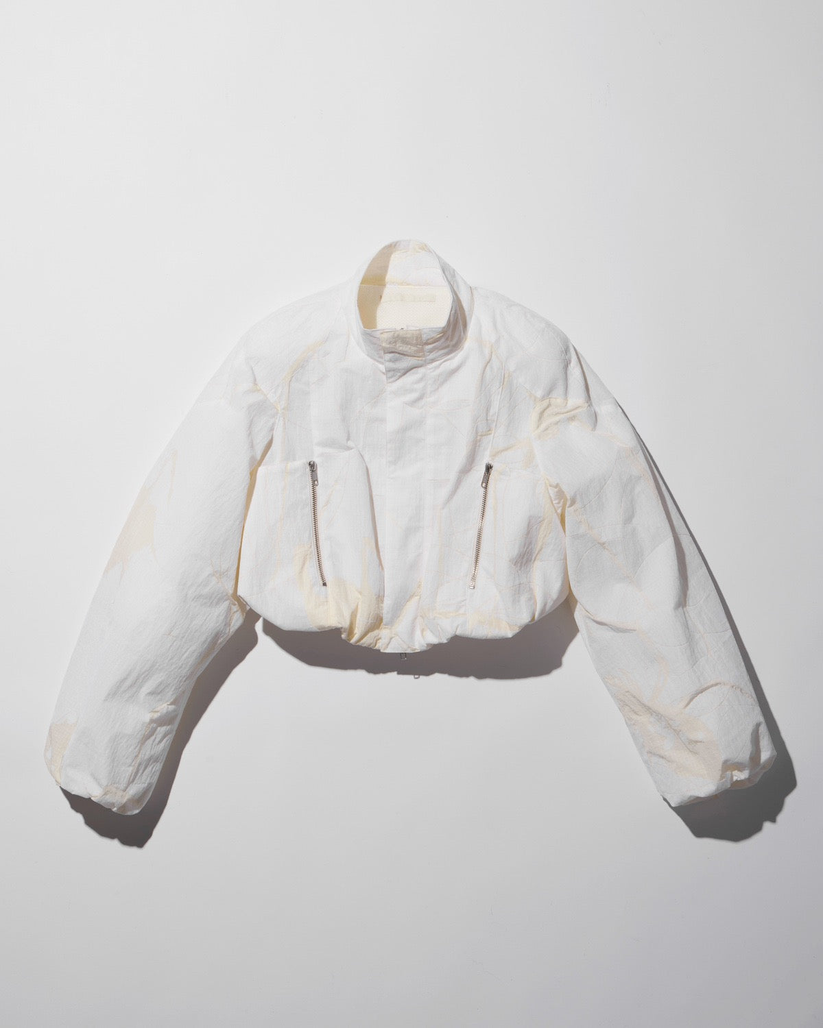 spider ﬂocky track jacket / M259BL02 - white - mukcyen online