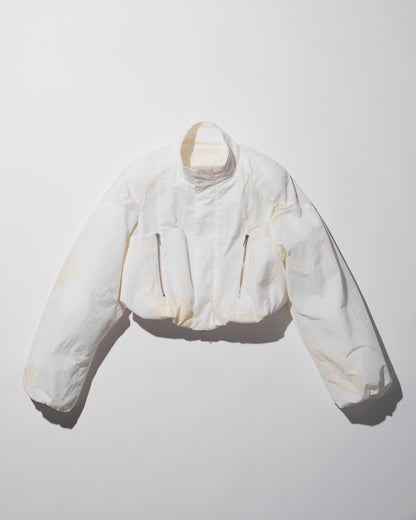 spider ﬂocky track jacket / M259BL02 - white - mukcyen online