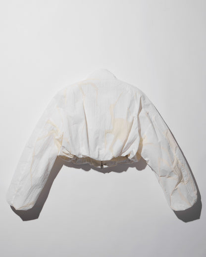 spider ﬂocky track jacket / M259BL02 - white - mukcyen online