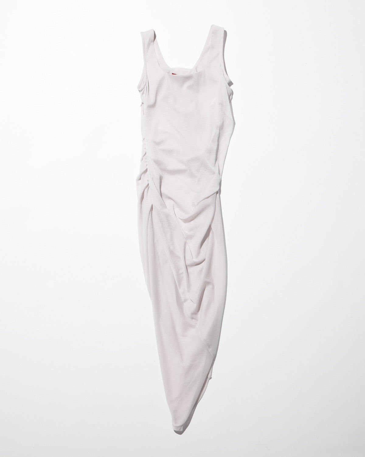sheer draped dress / M259DR04 - ecru - mukcyen online