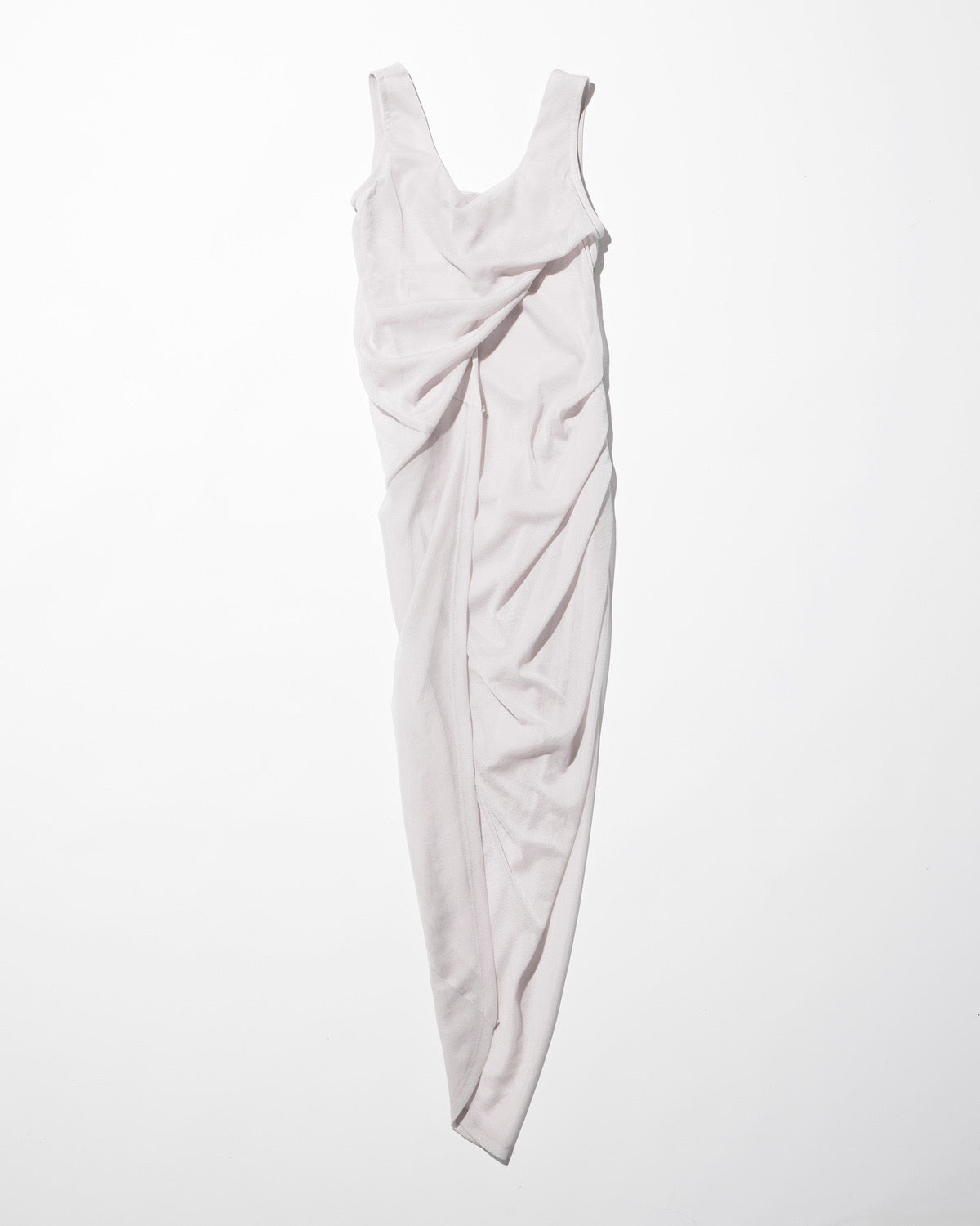 sheer draped dress / M259DR04 - ecru - mukcyen online