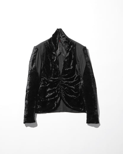 velvet draped jacket / M259JK02 - black - mukcyen online