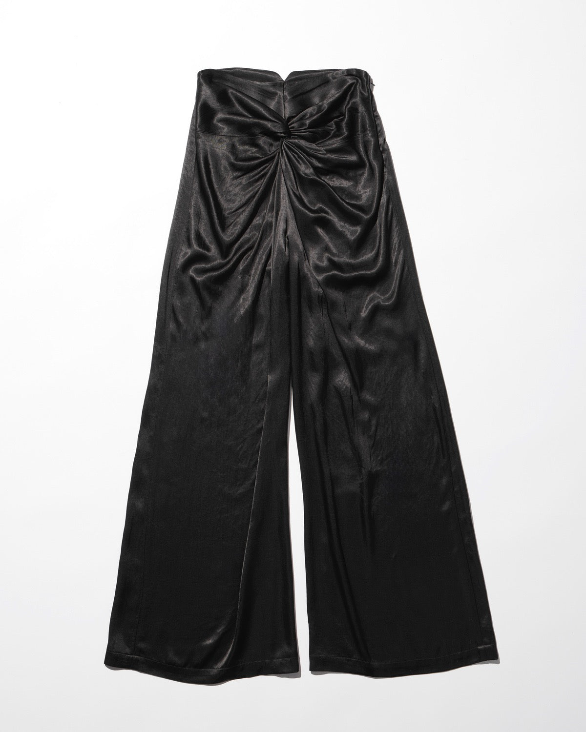 twisted satin pants / M259PT01 - black - mukcyen online