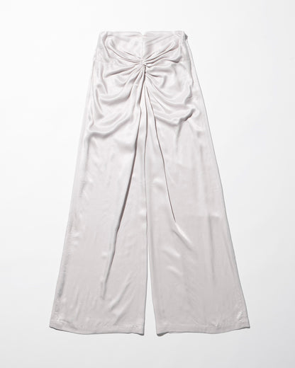 twisted satin pants / M259PT01 - ecru - mukcyen online