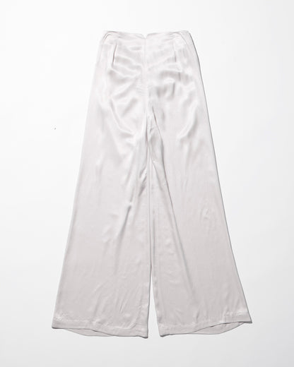 twisted satin pants / M259PT01 - ecru - mukcyen online