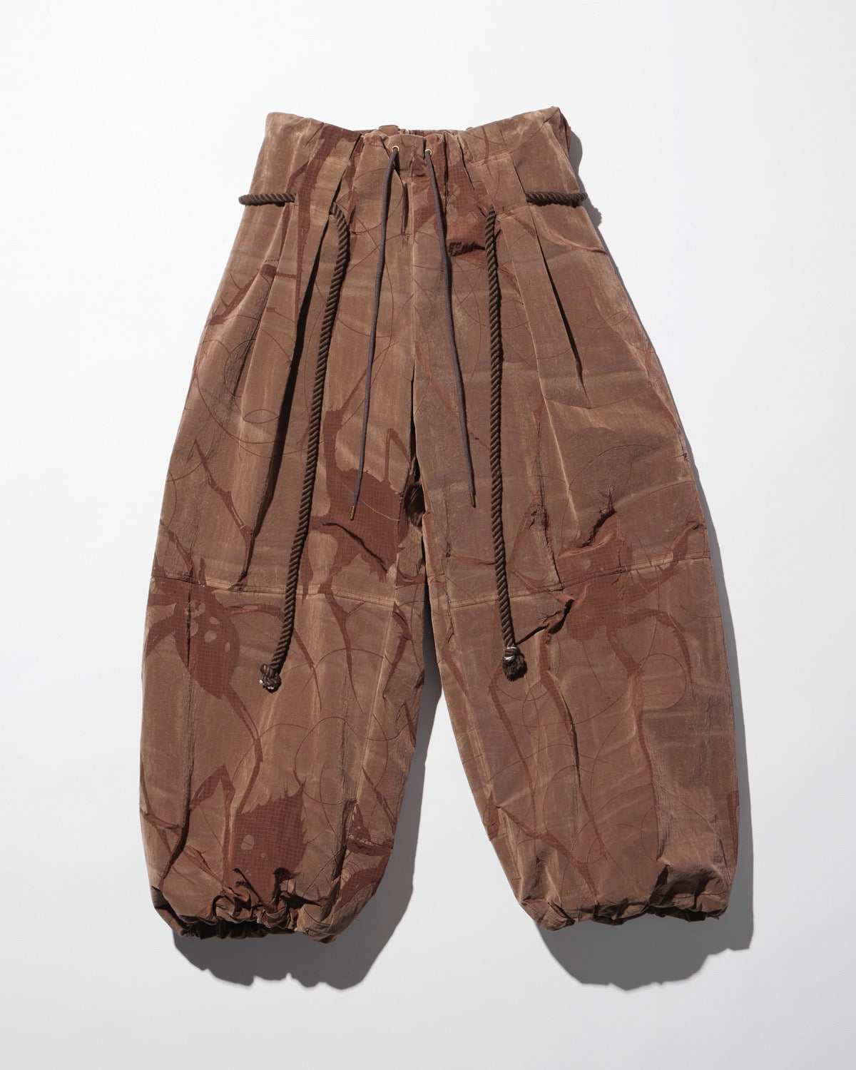 spider ﬂocky balloon pants / M259PT02 - brown - mukcyen online