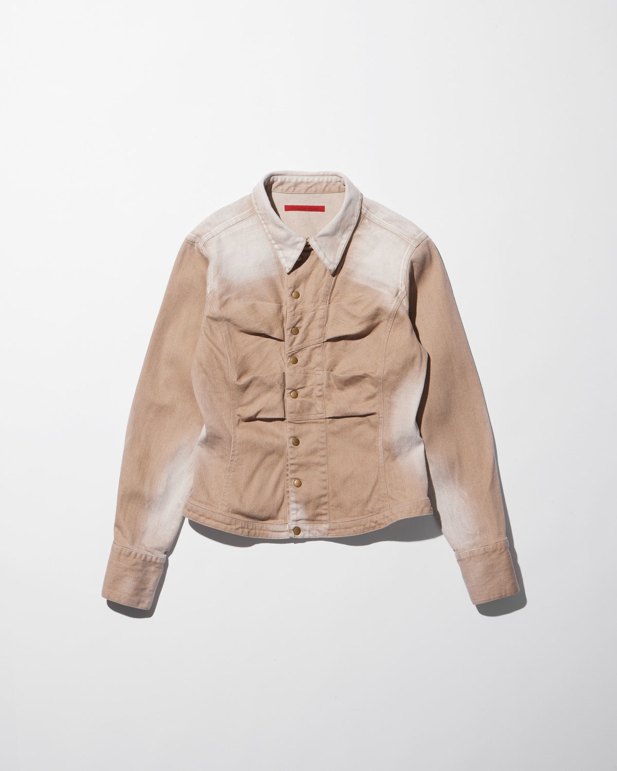 short zip denim shirt / M259SH02 - beige - mukcyen online
