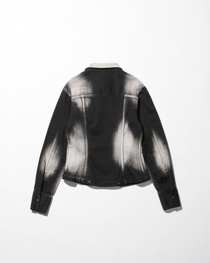 short zip denim shirt / M259SH02 - black - mukcyen online