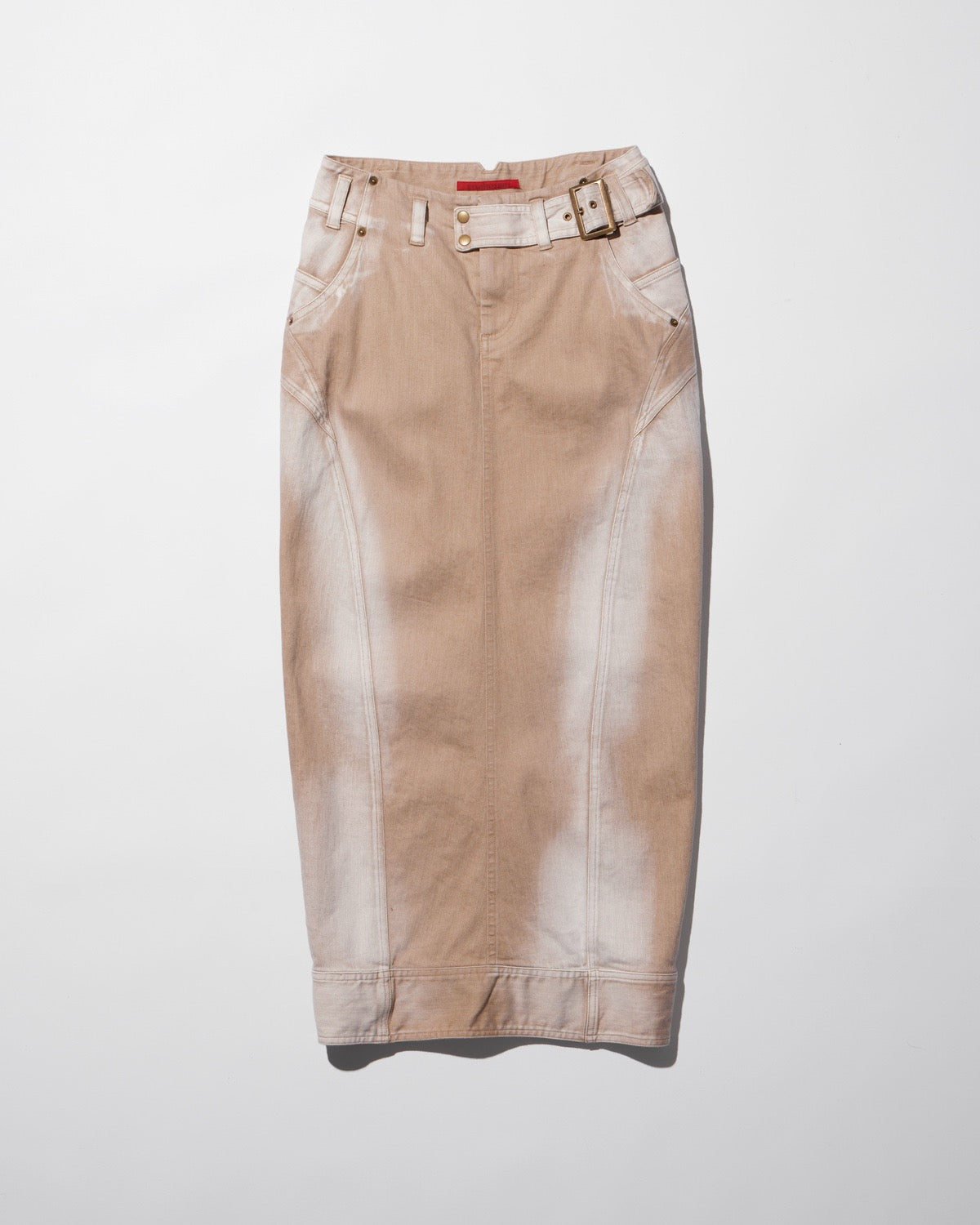low-rise denim pencil skirt / M259SK01 - beige - mukcyen online