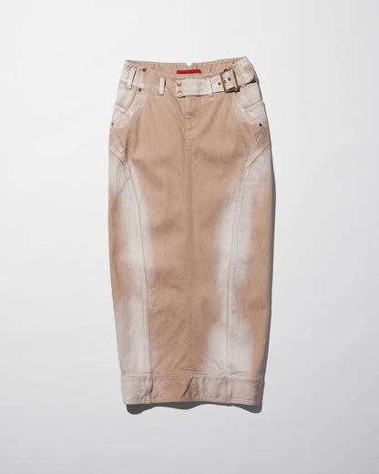 low-rise denim pencil skirt / M259SK01 - beige - mukcyen online