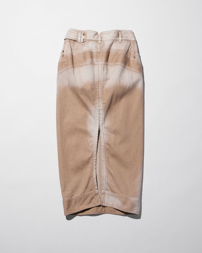 low-rise denim pencil skirt / M259SK01 - beige - mukcyen online
