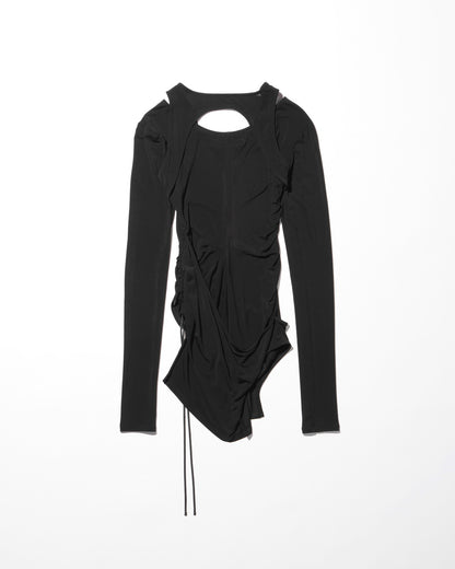 stretch layered long sleeve / M259TS01 - black - mukcyen online