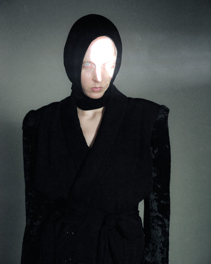 stretch layered hijab / M259AC02 - black - mukcyen online