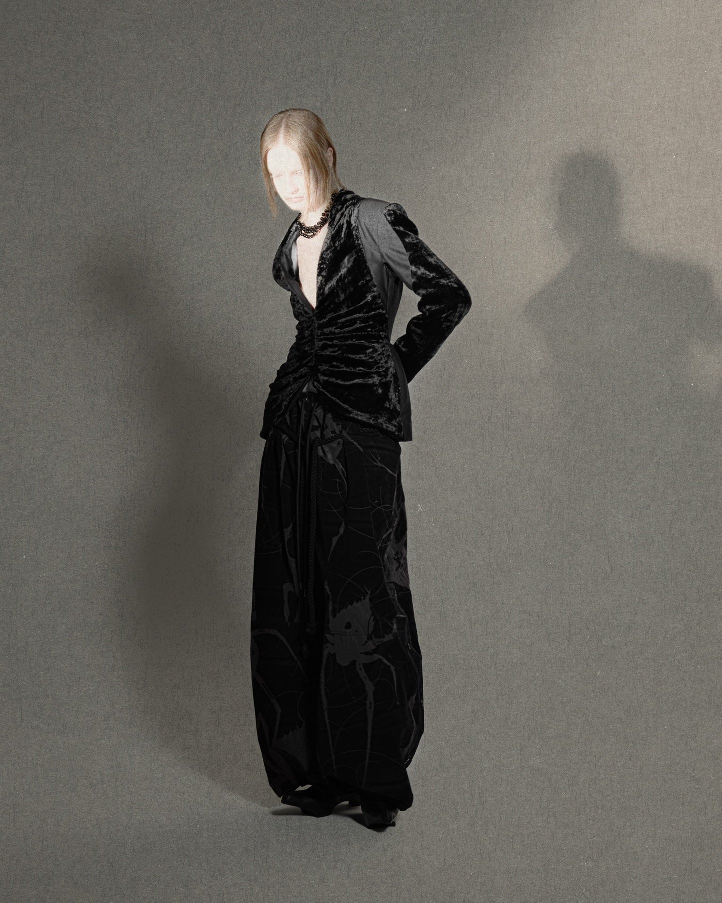 spider ﬂocky balloon pants / M259PT02 - black - mukcyen online