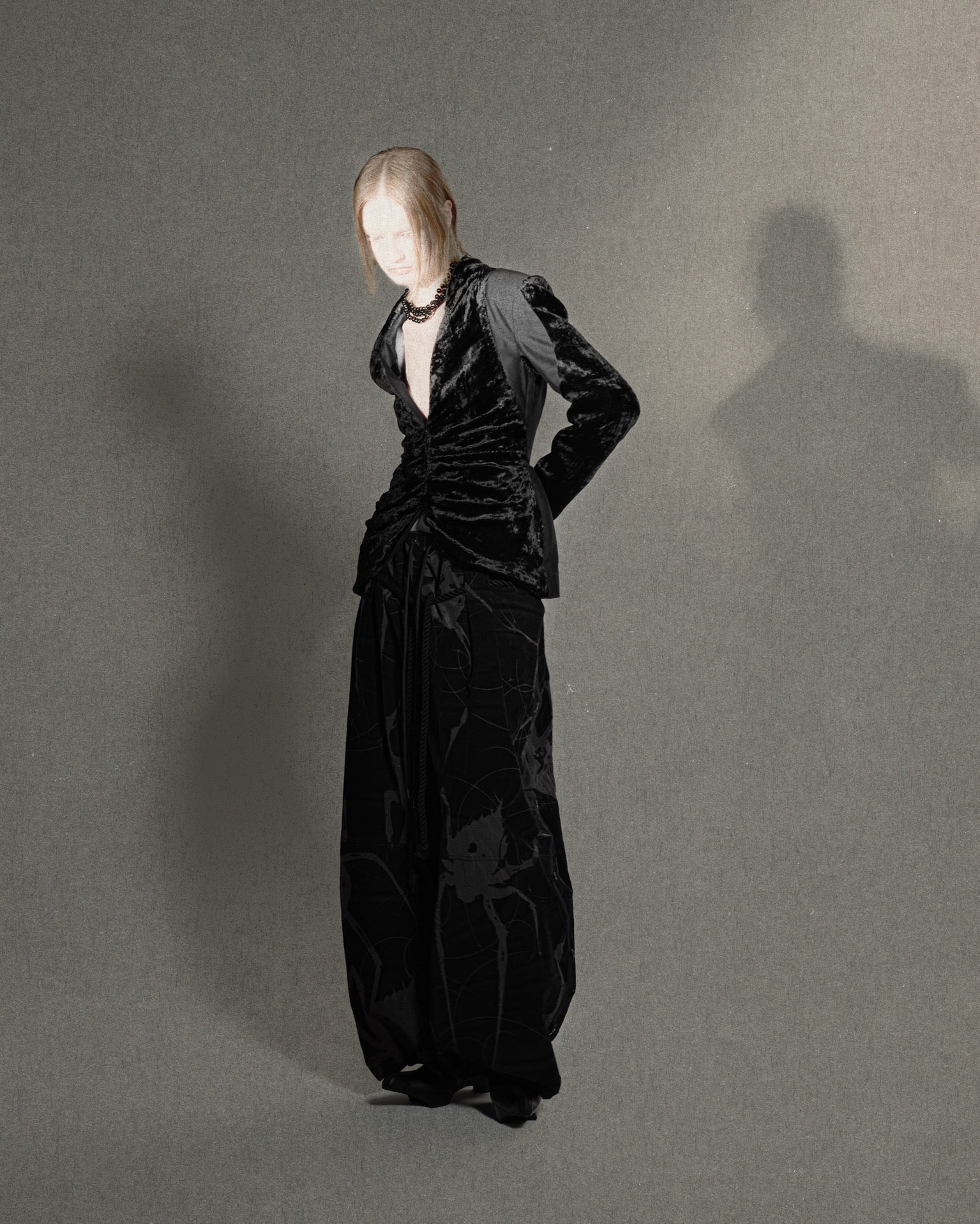 spider ﬂocky balloon pants / M259PT02 - black - mukcyen online