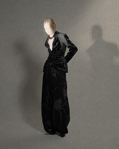 spider ﬂocky balloon pants / M259PT02 - black - mukcyen online