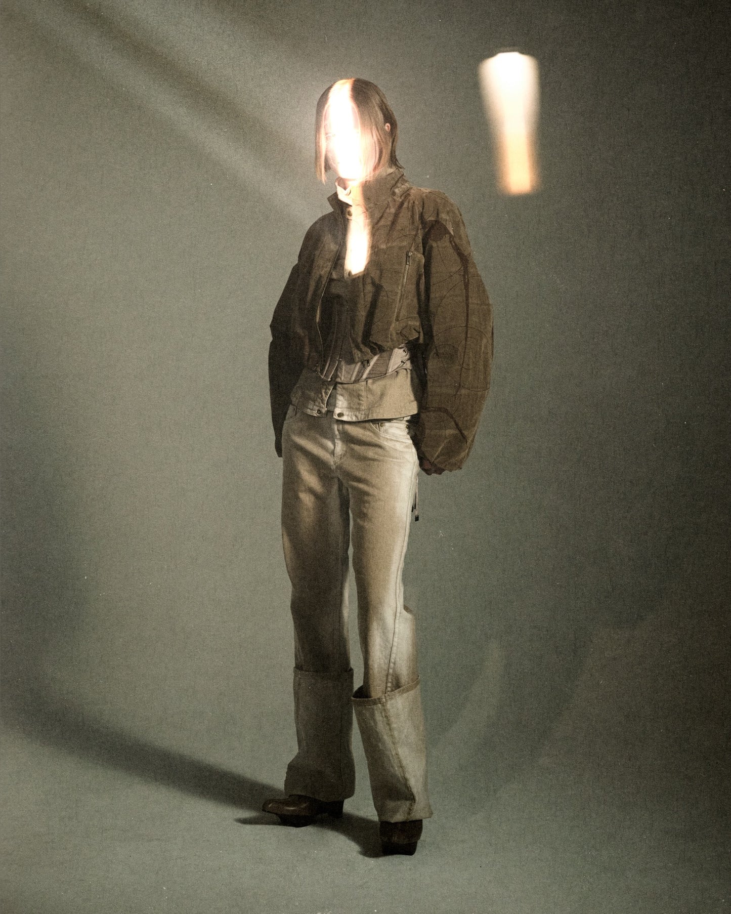 short zip denim shirt / M259SH02 - beige - mukcyen online